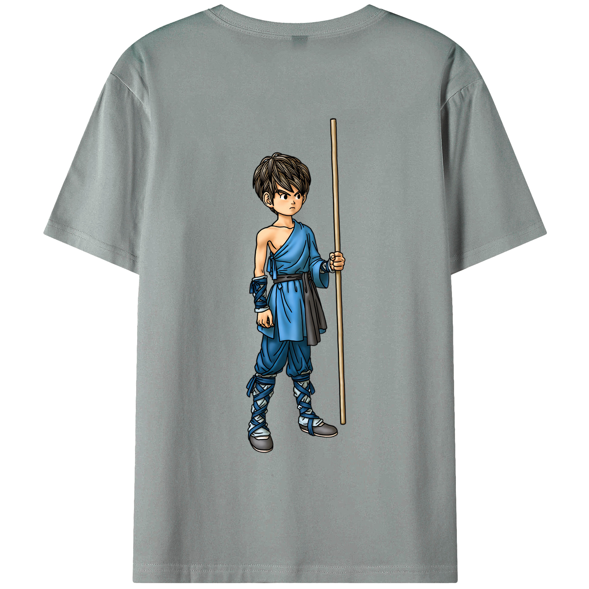 （画像用） ドラゴンクエスト Doragon Kuesuto Dragon Quest 綿100％ メンズ半袖Tシャツ（バックプリント） 通気性